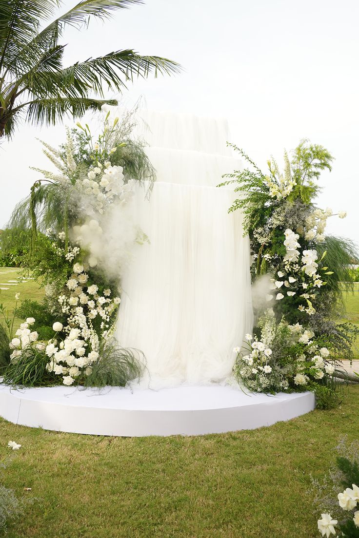 Ethereal Tulle Waterfall Backdrop